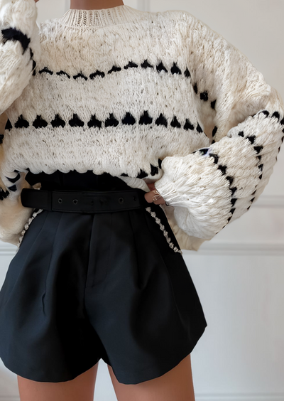 Esme - Puff Sleeves Pull-Over Sweater