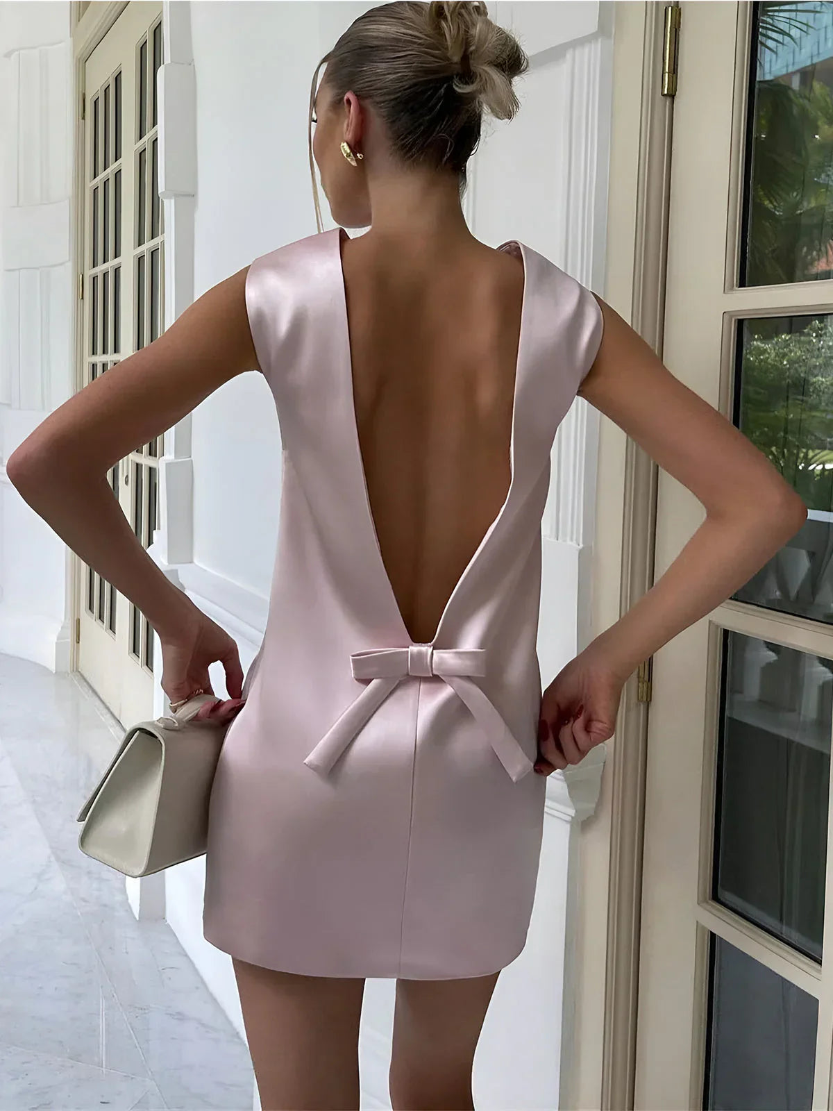 Katira - Backless Satin Dress