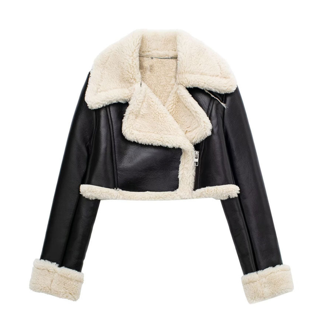 Genaya - Fur-Neck Cropped Jacket