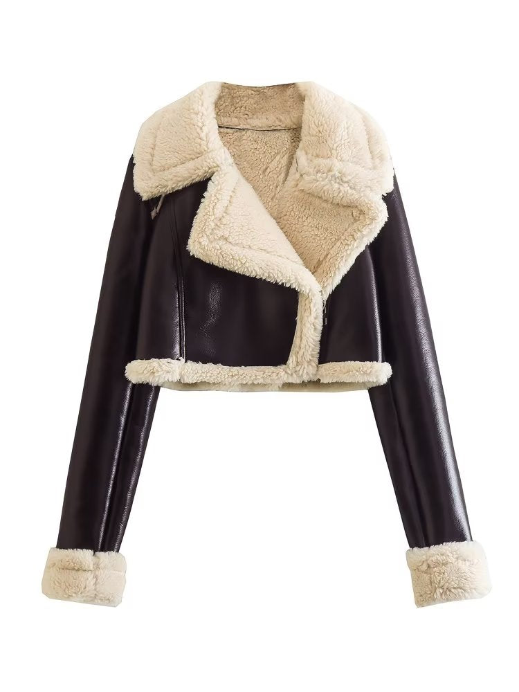 Genaya - Fur-Neck Cropped Jacket