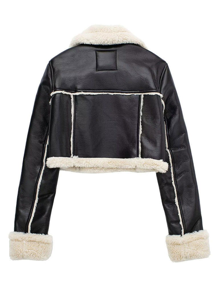 Genaya - Fur-Neck Cropped Jacket