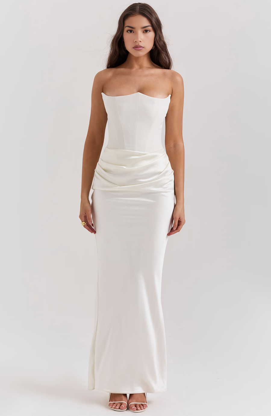 Bijou - Strapless Bottom Pleated Maxi Dress