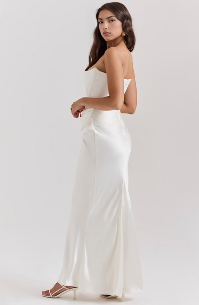 Bijou - Strapless Bottom Pleated Maxi Dress