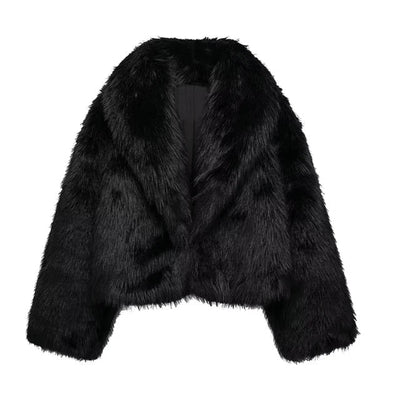 Stella - Lux Black Fur Coat