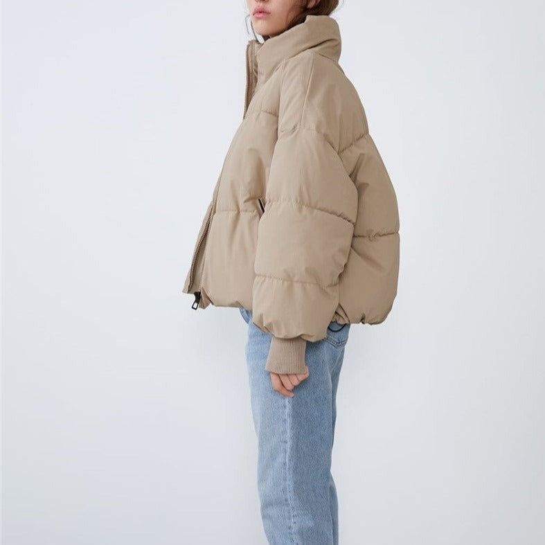 Marcella - Collared Puffer Zipper Jacket