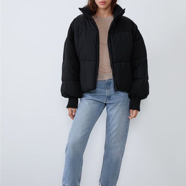 Marcella - Collared Puffer Zipper Jacket