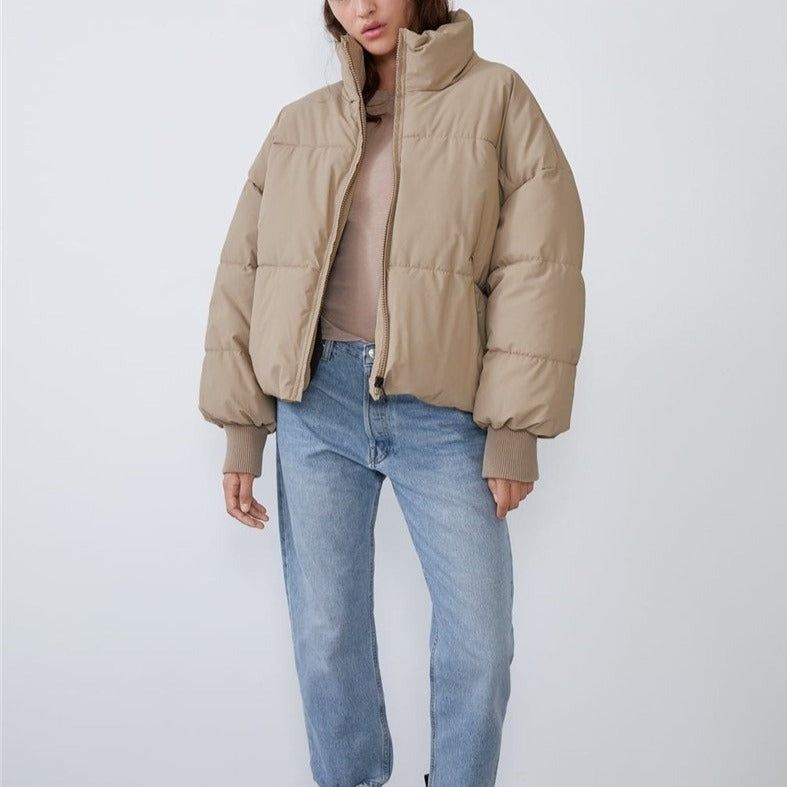 Marcella - Collared Puffer Zipper Jacket