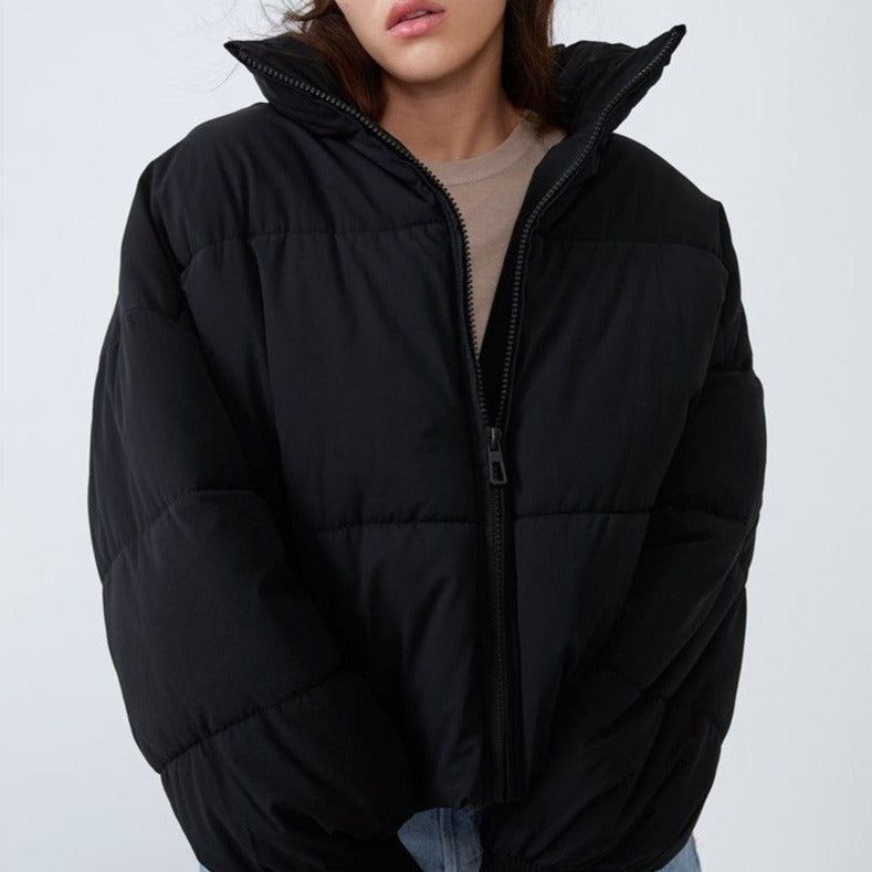 Marcella - Collared Puffer Zipper Jacket