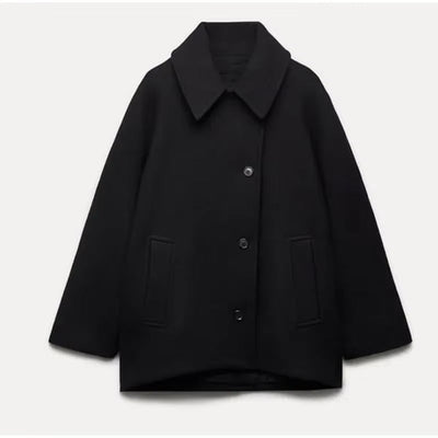 Skye - Oversized Buttoned Coat With Pockets