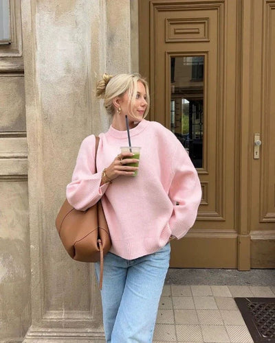 Melva - Oversized Soft Pink Sweater