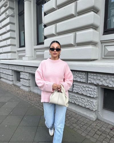 Melva - Oversized Soft Pink Sweater