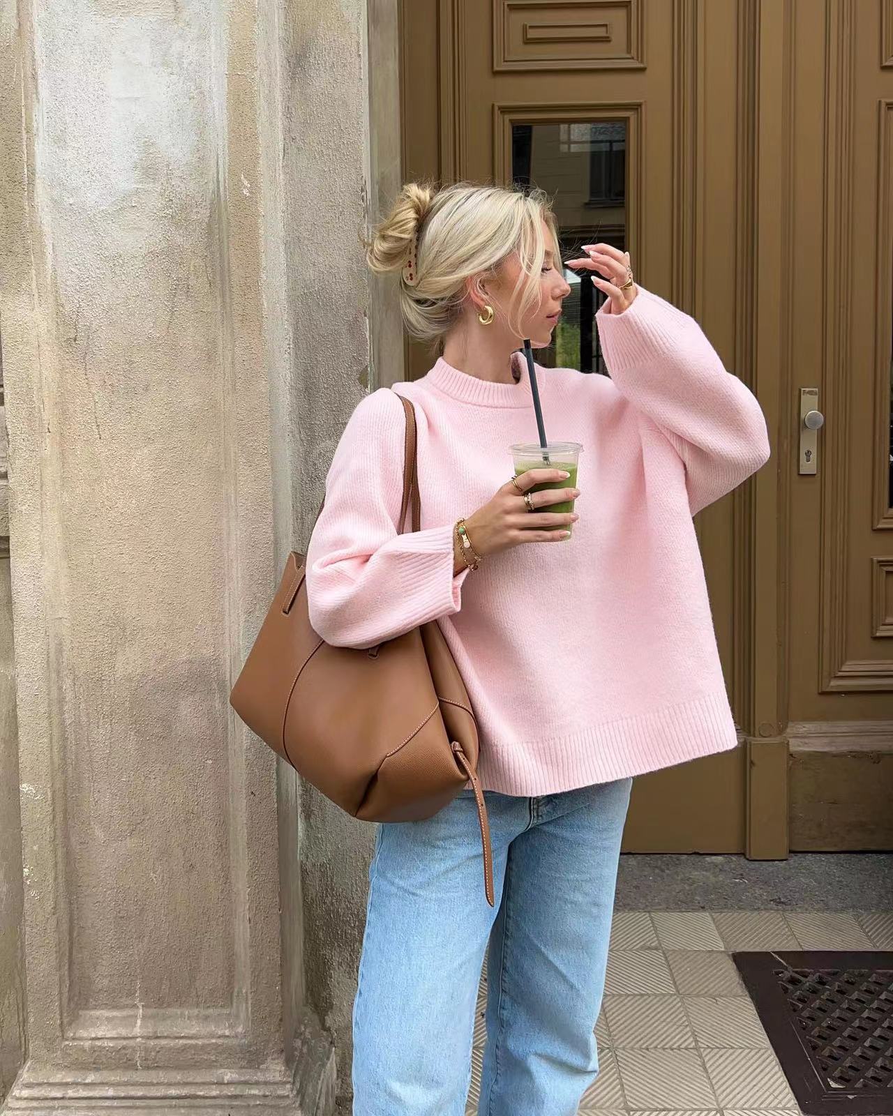 Melva - Oversized Soft Pink Sweater