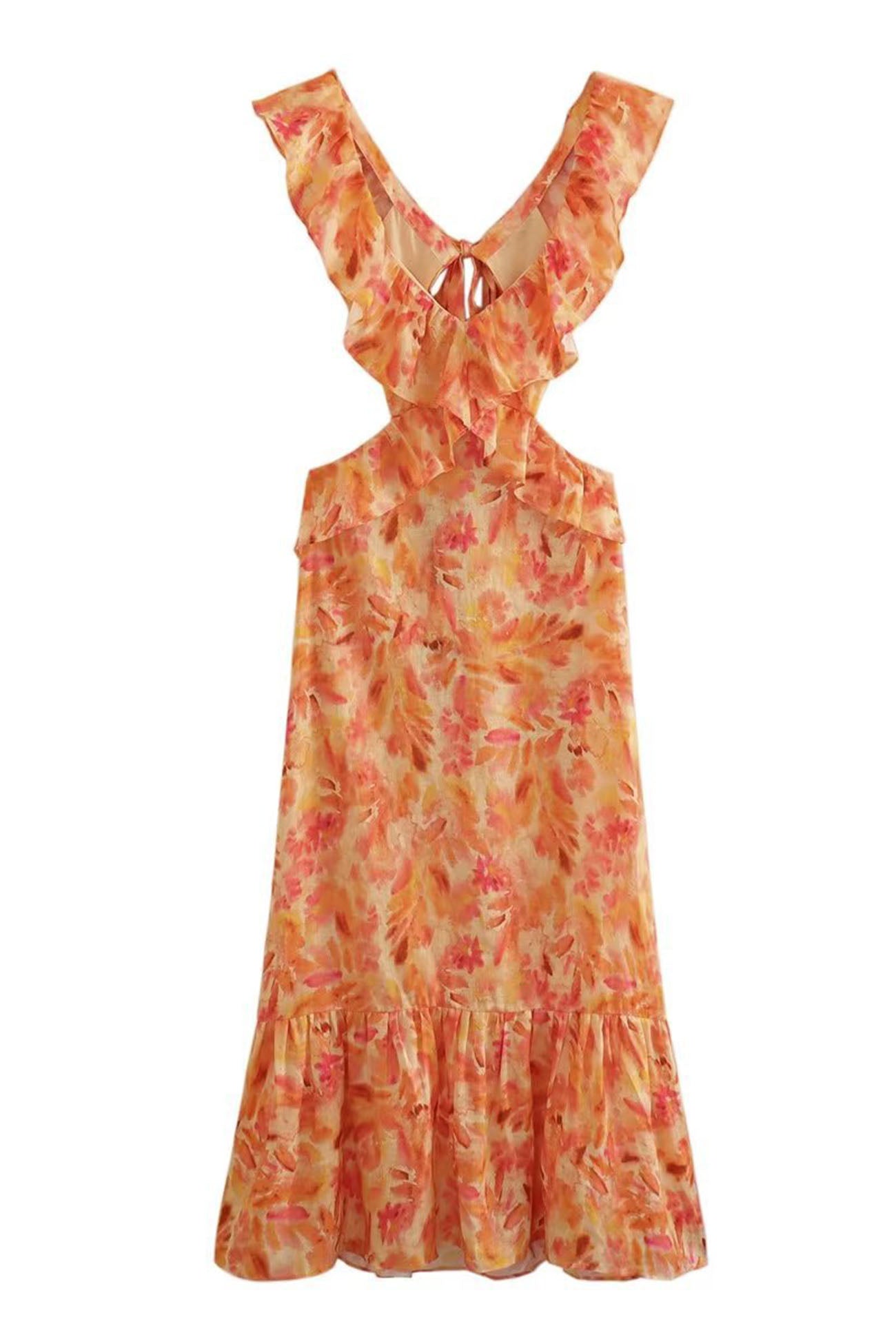 Ariella - Floral Ruffle Dress