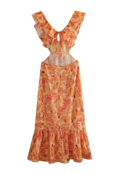 Ariella - Floral Ruffle Dress