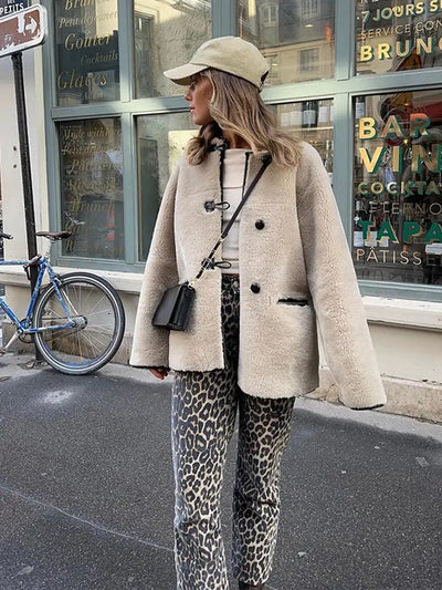 Adelina - Fluffy Long Coat With Pockets