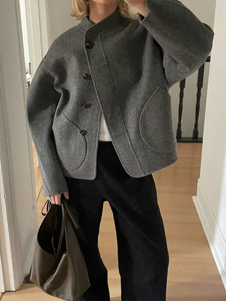 Kadira - Oversized Wool Blend Coat