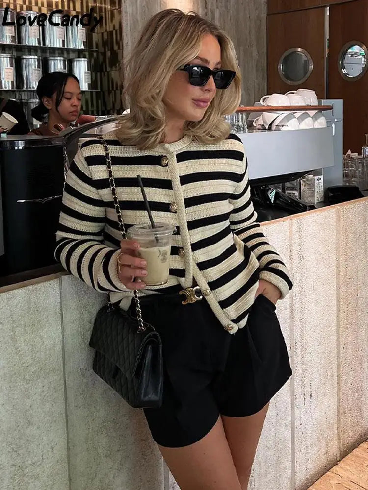 Marina - Striped Cardigan