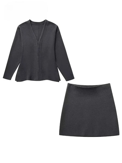 Jocasta - Tailored Blazer & Skirt Two-Piece Set