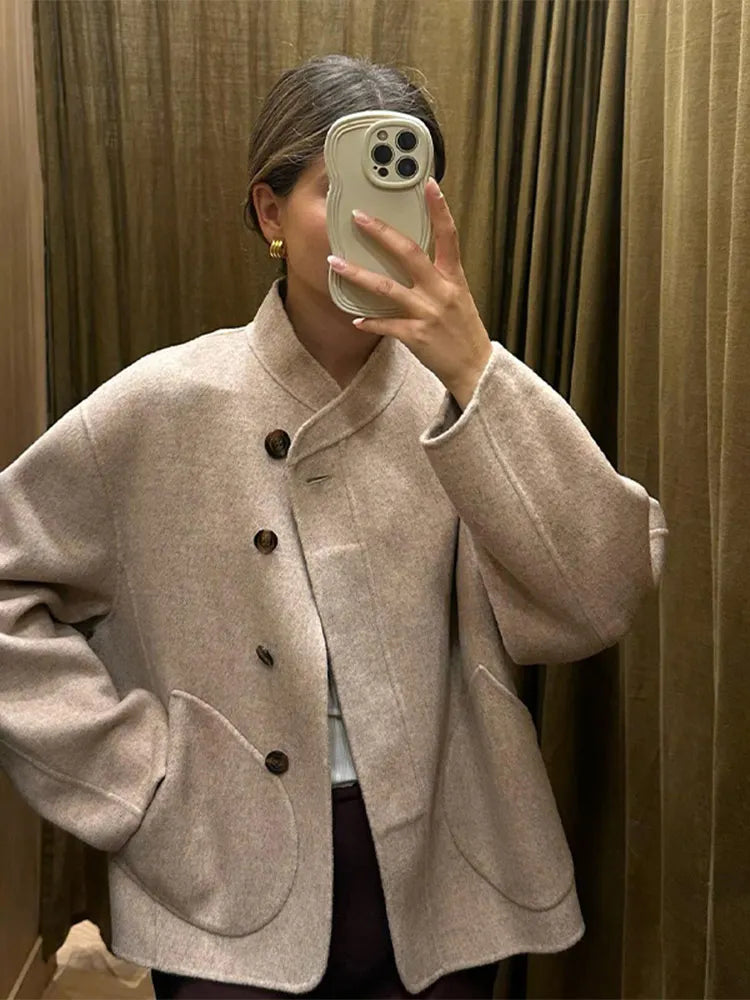 Kadira - Oversized Wool Blend Coat