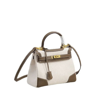 The Lou | Luxury Canvas & Leather Handbag – Limited Edition