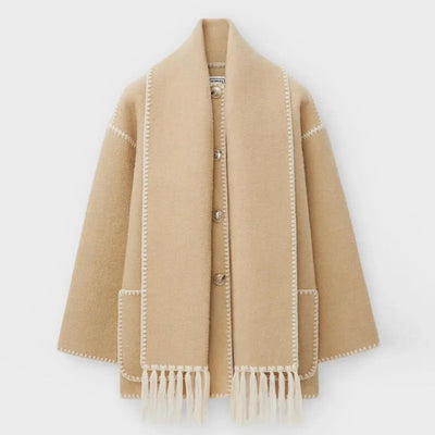 Amy | Fringe Scarf Jacket