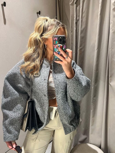 Audrina - Oversized Open Jacket