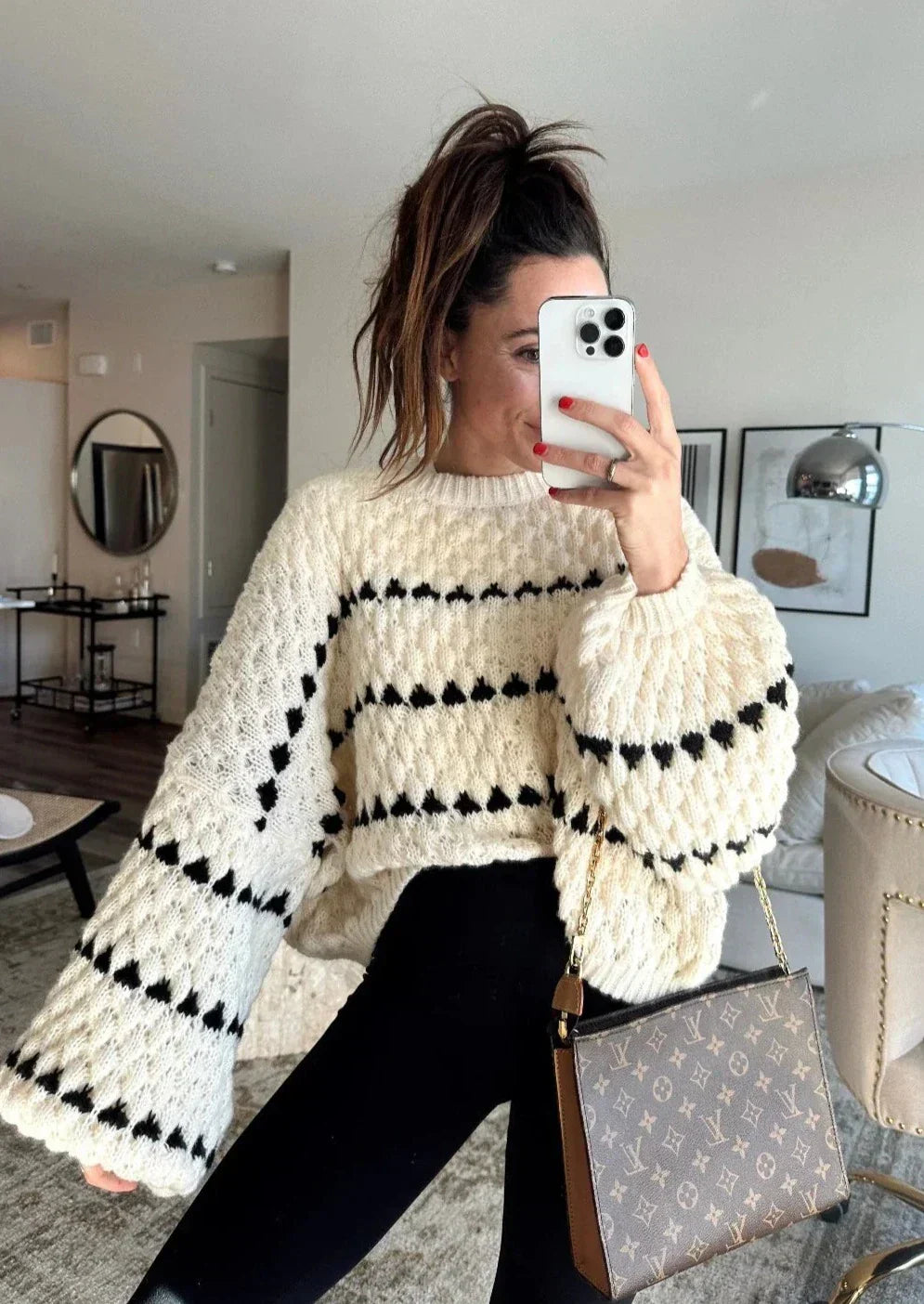 Esme - Puff Sleeves Pull-Over Sweater