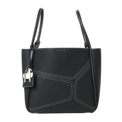 Evadne | Elegant Structured Leather Tote Bag – Modern Minimalism with a Chic Edge