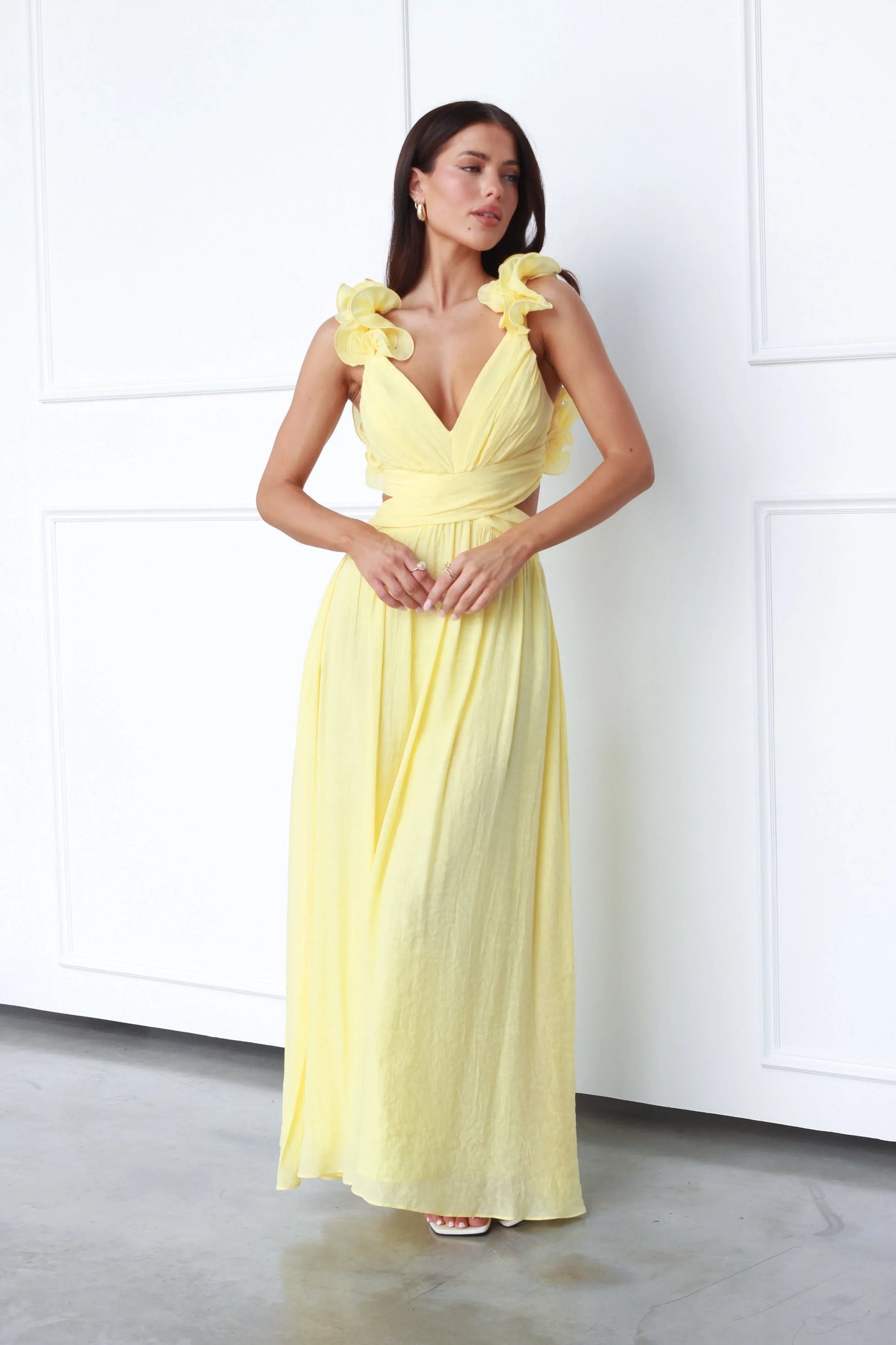 Lanae - Elegant Dress With Deep V-Neck