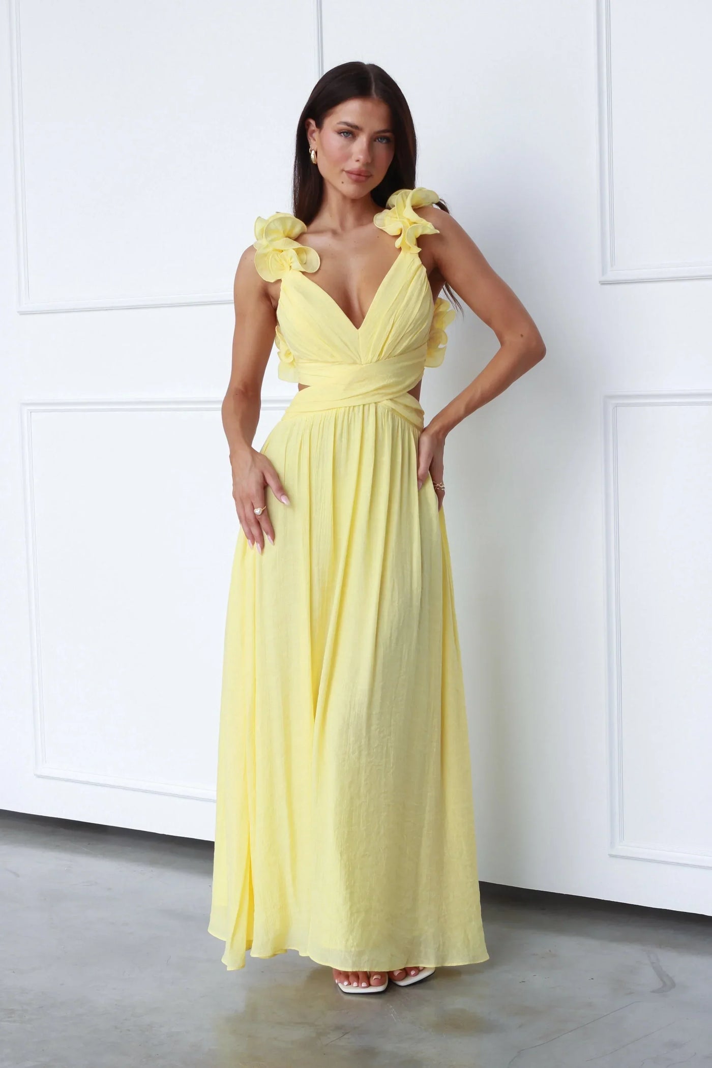 Lanae - Elegant Dress With Deep V-Neck