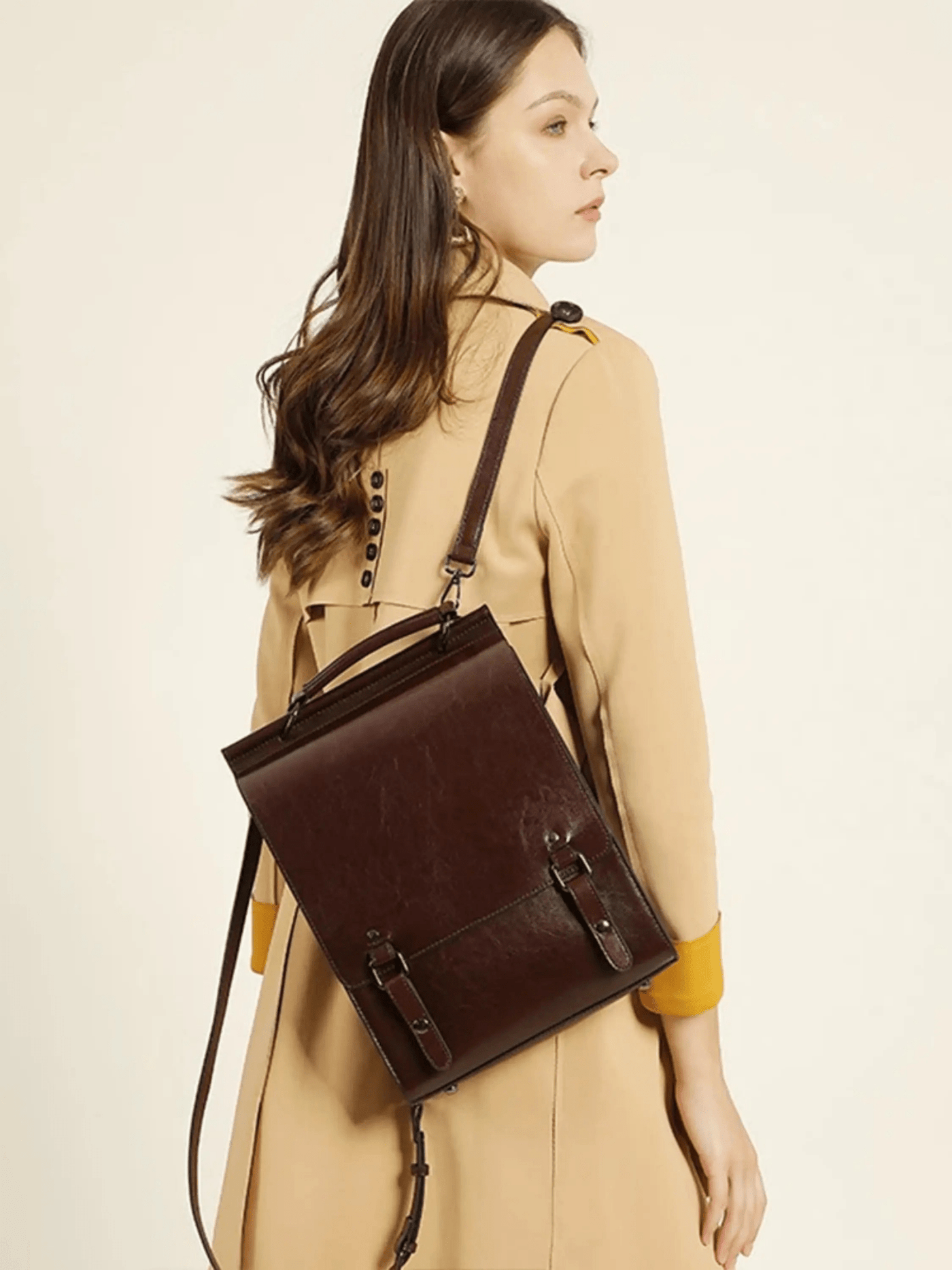 Audrey | Elegant Leather Backpack with Vintage Appeal