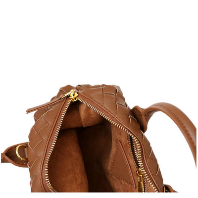 Hestia | Elegant Brown Woven Leather Handbag – Timeless Craftsmanship & Everyday Luxury