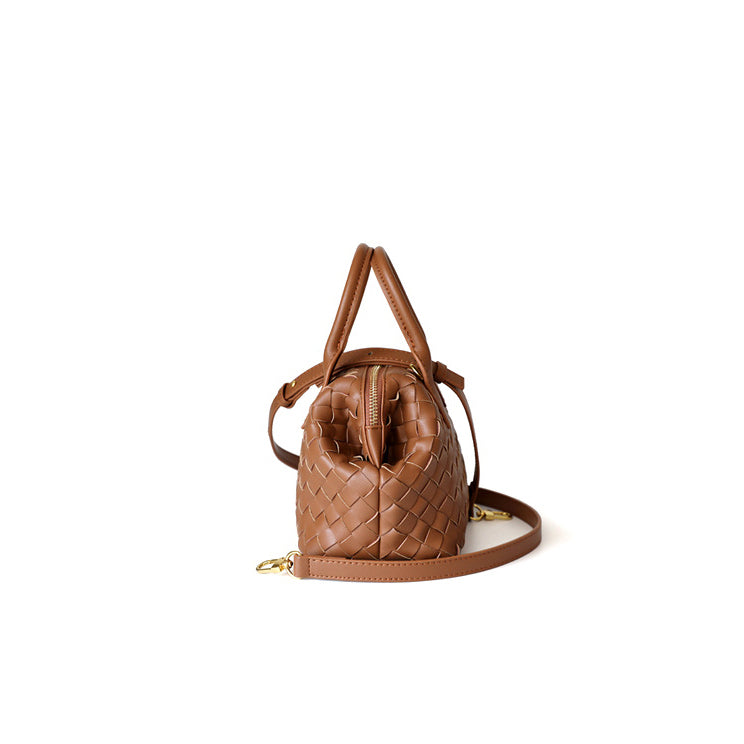 Hestia | Elegant Brown Woven Leather Handbag – Timeless Craftsmanship & Everyday Luxury