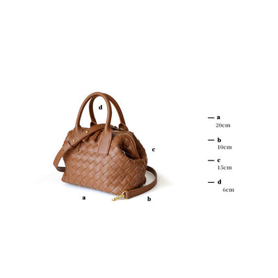 Hestia | Elegant Brown Woven Leather Handbag – Timeless Craftsmanship & Everyday Luxury