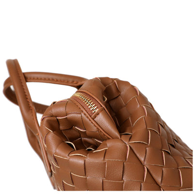 Hestia | Elegant Brown Woven Leather Handbag – Timeless Craftsmanship & Everyday Luxury