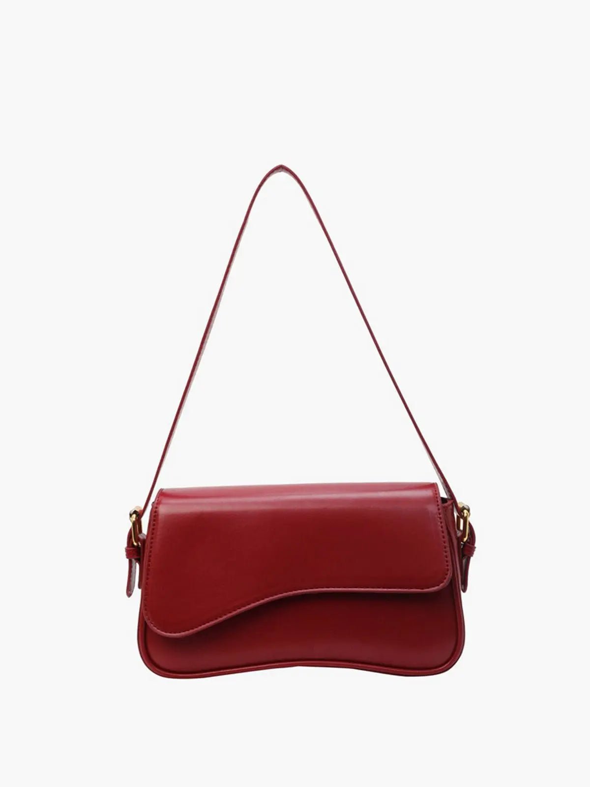 Chloe | Minimalist Red Leather Shoulder Bag