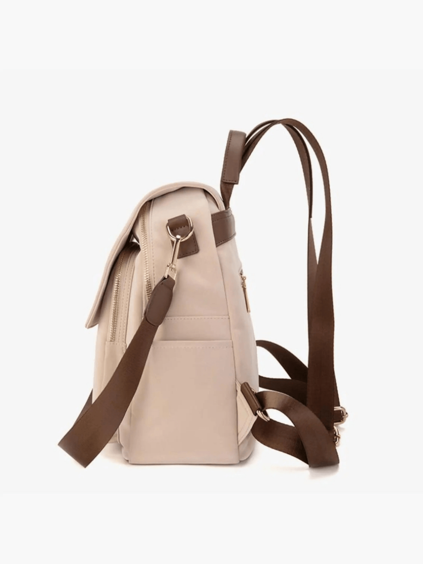 Clara | Chic Two-Tone Leather Backpack with Elegant Detailing