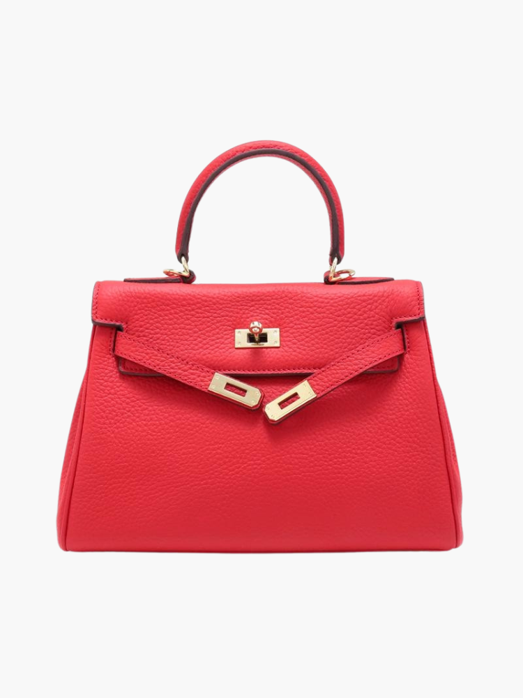 The Abby | Luxury Red Leather Handbag – Bold & Elegant