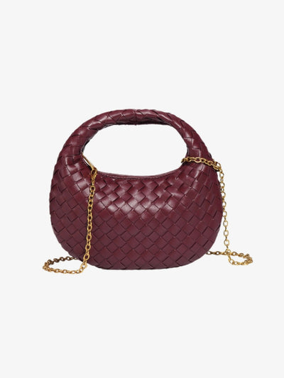 Gina | Mini Woven Leather Chain Bag