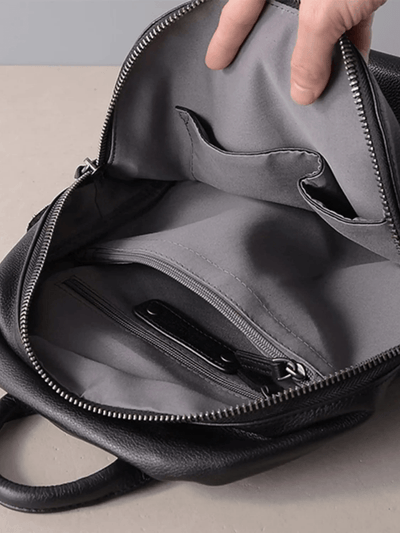 Lily | Sleek Leather Backpack with Minimalist Design