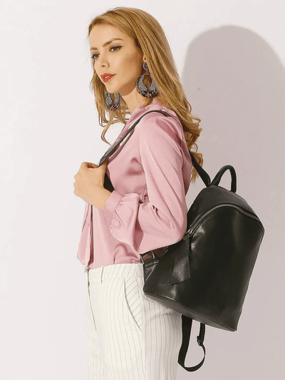 Lily | Sleek Leather Backpack with Minimalist Design