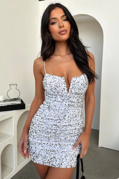 Feona - Embellished Bodycon Mini Dress