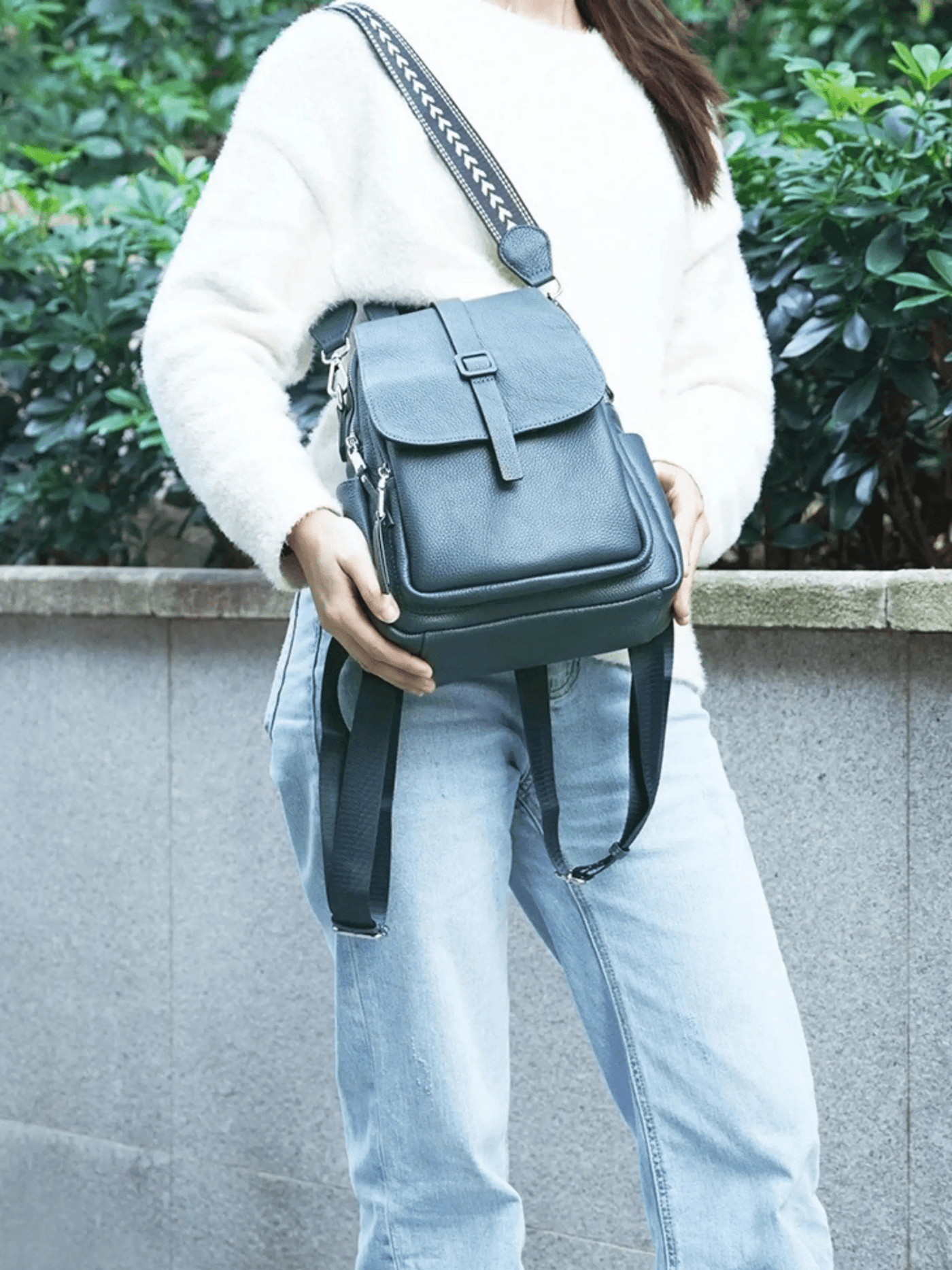 Nova | Compact Leather Backpack with Structured Design