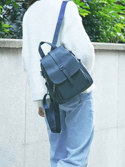 Nova | Compact Leather Backpack with Structured Design