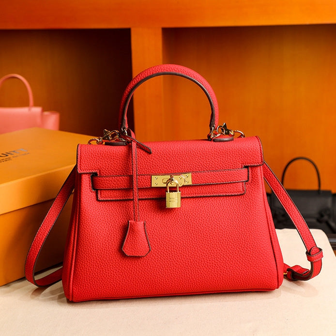 The Abby | Luxury Red Leather Handbag – Bold & Elegant