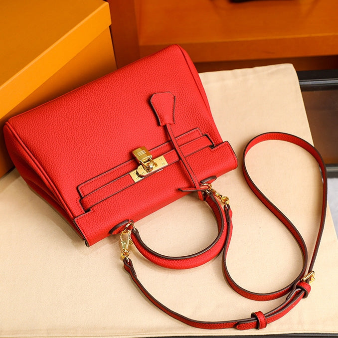 The Abby | Luxury Red Leather Handbag – Bold & Elegant