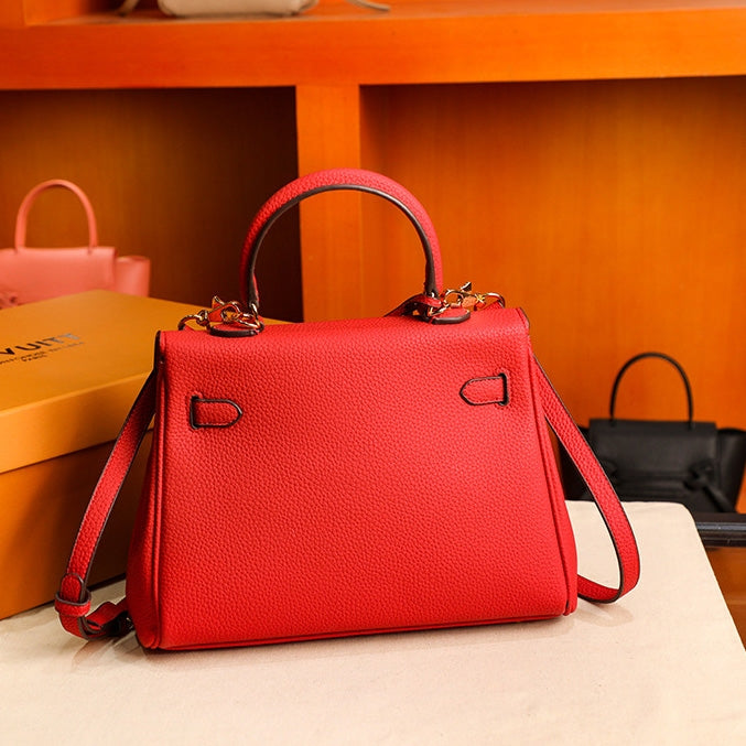 The Abby | Luxury Red Leather Handbag – Bold & Elegant