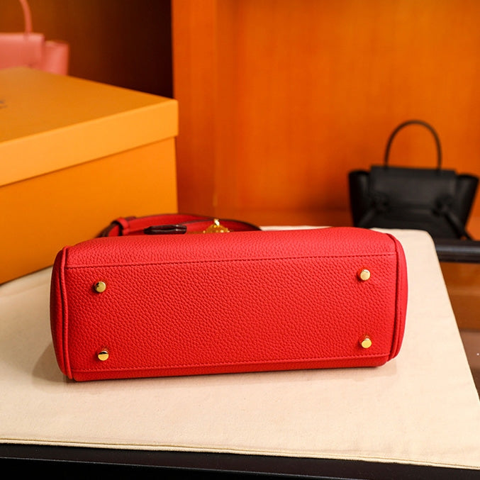 The Abby | Luxury Red Leather Handbag – Bold & Elegant