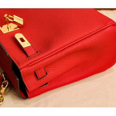 The Abby | Luxury Red Leather Handbag – Bold & Elegant