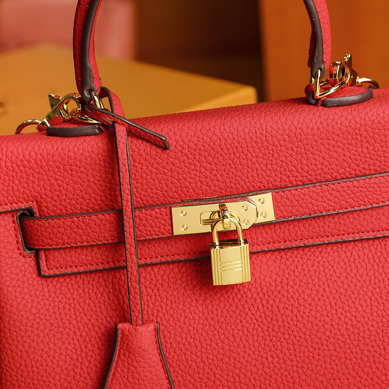 The Abby | Luxury Red Leather Handbag – Bold & Elegant